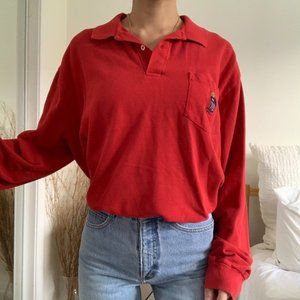 Vintage Polo By Ralph Lauren Teddy Quarter Long Sleeve Shirt
